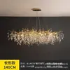 Lámpara de araña de cristal de alta gama, nueva lámpara de sala de estar estilo francés, diseño de rama de árbol estilo americano, lámpara colgante de cristal de lujo ligero italiano para dormitorio y comedor