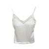 Beleza volta renda pequena camisola feminina verão desgaste 2023 novo desgaste interno com almofada peito uma peça inferior V-neck top