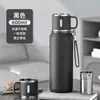 Taza térmica de gran capacidad para hombres, hervidor grande de acero inoxidable de alta gama para uso en negocios y oficina, taza portátil para té y agua para viajes