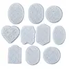 Molde de Resina de Cristal de Amapola DIY Trébol de Cuatro Hojas Corazón Hexagonal Ola Ovalado Molde de Silicona