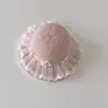 Sombreros para Niños Primavera y Verano Sombreros de Paja para la Playa Borde de Encaje Sombreros de Sol para Niñas Bebés Ala Ancha Protección Solar Sombreros de Sol de Paja