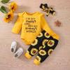 Ropa para Niña Recién Nacida 2023 Mameluco con Volantes para Bebé Pantalones Diadema Set de 3 Piezas Mameluco