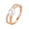 Anillo multicapa Plata Perla para Mujer Ins Trendy Diseño Nicho Dedo Índice Moda Colorido Joyería Oro y Plata Estilo Frío Alta Gama