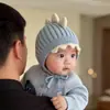 Bonito Sombrero de Bebé de Dibujos Animados Otoño Invierno Cálido de Punto con Protección para los Oídos para Niños Niñas Recién Nacidos Sombrero de Lana Engrosado