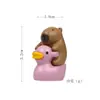 8 Patos Amarelos Sentados Casal Capivara Micro Paisagismo Jardinagem Boneco Boneco Criativo de Mão