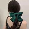Horquilla de Lazo de Celebridad Cibernética Estilo Coreano Lazo Sobredimensionado Tocado Accesorios para el Cabello Satén Pinza de Primavera Horquilla Clip para la Parte Posterior de la Cabeza
