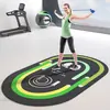 Alfombra de Entrenamiento de Terciopelo de Cristal Alfombra de Yoga para el Hogar Interior Antideslizante Silenciosa Ovalada Alfombrilla de Piso para Saltar la Cuerda Fitness Alfombrilla Aislante de Sonido Amortiguadora de Impactos