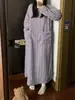 Pijama de Lã Coral Feminino Outono e Inverno Forrado Espessado Quente Solto Lã Coral Roupas de Casa Pijama Camisola