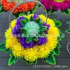 Ofreciendo Cesta de Flores, Cesta de Flores Grande con Soporte, Suministros para Ofrendas Funerarias, Cesta de Flores para Ofrenda Qingming, Cesta de Flores de Crisantemo