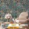 Pegatinas Retro Bohemias Autoadhesivas Impermeables y a Prueba de Moho Pegatinas de Pared Decoración de Renovación de Paredes de Dormitorio Papel Tapiz Ecológico
