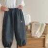 Pantalones de Forro Polar con Lunares para Niñas Otoño e Invierno Nuevos Pantalones Jogger 2025 Pantalones de Algodón Versátiles Pantalones Mágicos para Guardería Infantil Modernos