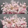 Novo estilo casamento grande estilo arranjo de chão flor simulação flor de seda produto acabado decoração arranjo de flor de eucalipto guia de caminho de palco T arte floral de casamento