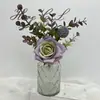 Flores artificiales con aroma a rosa, arreglos florales para el hogar, flores artificiales, jarrones de seda de rosa de alta gama, flores atadas a mano más vendidas transfronterizas