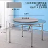304 Aço Inoxidável Extra Espesso Dobrável Mesa Giratória para Comer em Casa Mesa Dobrável Barraca de Comida Banquete Mesa Redonda Mesa de Jantar