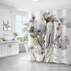 Directo de fábrica en stock flor de acuarela impresión digital impermeable a prueba de moho cortina de ducha tela cortina divisoria de baño