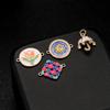 Colgante Personalizado Venta al por Mayor Transfronteriza Collar con Goteo de Aceite Conexión de Doble Círculo Colgante de Estrella Accesorios de Joyería DIY Dibujos y Muestras