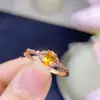 Anillo Fanta natural puro chapado en plata s925 proceso de galvanoplastia bicolor color cristalino limpio buena piedra principal 4*6 mm