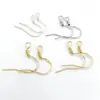 Ganchos para Orejas en Forma de U con Textura, Chapados en Cobre Dorado, de Fuerte Retención de Color, Accesorios para Pendientes Hechos a Mano DIY
