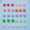 Accesorios para decoración de uñas con flores tridimensionales de loto de nieve simulado, piezas pequeñas de resina, flores de doble capa, aretes DIY, accesorios de uñas portátiles