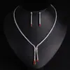 Diseño minimalista europeo y americano, moderno colgante de gota de agua con circonita, collar elegante y único para mujer