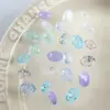 Acessórios de Diamante Flor de Gelo Triturado Cor de Ovo de Pombo, Cor Sólida Estilo Ins Textura de Alta Qualidade DIY Nail Art Acessórios de Diamante de Vidro Cristal