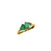 Anillo de Esmeralda Natural Transfronterizo Accesorios para Mujer Nicho Alta Gama Joyería de Plata 925 5*5+6*6 Ventas Directas de Fábrica de Joyería