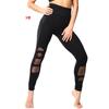 8155 Pantalones de Yoga Calados Leggings Europeos y Americanos Glúteos Absorción de Humedad y Control del Sudor Deportes Fitness Pantalones Ajustados de Punto
