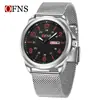 OFNS Venta Caliente Reloj Delgado Luminoso Casual de Negocios para Estudiantes Hombres Doble Calendario Resistente al Agua Reloj de Pulsera de Cuarzo