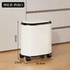 Papelera creativa de pie para uso doméstico, con un toque de alta gama, gran capacidad, adecuada para sala de estar, dormitorio y baño, con ruedas para facilitar el movimiento