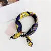 Lenço Quadrado Pequeno de Mola 50cm Estampa Coreana Tendência Elegante para Uso Profissional Lenço Pequeno Decorativo Moda Estampado Pequeno Lenço de Seda