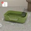 Banheiro Extra Grande para Cachorros com Recurso Anti-Salpico de Urina, Grade de Ferro Removível, Cerca Alta para Cães Pequenos, Suprimentos para Animais de Estimação no Atacado