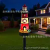 Farol de Jardim Transfronteiriço Montado no Chão Artesanato de Resina Decoração Farol Externo Movido a Energia Solar Montado no Chão