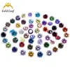 3 ~ 15 mm redondo grande caro color circón colección Wuzhou gema artificial joya anillo superficie piedra desnuda venta al por mayor