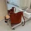 Bolso tipo cubo minimalista de estilo coreano, casual y versátil, bolso de mano ligero, moderno y a la moda, elegante bolso de nailon para el hombro
