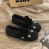 Sapatos Mary Jane Quadrados da Moda, Estilo Doce, Sapatos Casuais Slip-On de Camurça, Sapatos Elegantes de Algodão, Emagrecedores, Confortáveis, Sapatos de Salto Único com Solado Grosso
