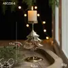 Nuevo Candelabro Navideño Ventana Adornos Dorados Hierro Decoraciones Navideñas Arreglo Ambiente Bandeja para Velas Retro