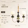 Lustre retro francês meados da antiguidade quarto sala de estar lâmpada principal novo chinês americano estudo restaurante cobre lâmpadas Zhongshan