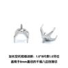 Acero titanio directo de fábrica cuatro garras soporte neumático rosca interna acero inoxidable labio uña uña nariz uña hueso oreja accesorios para perforaciones al por mayor