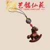 Pingente de Corrente de Celular Cavalo de Sândalo Verde, Chaveiro de Carro Cavalo do Zodíaco Esculpido em Sândalo Roxo Yiming Xianyuan, Enfeite do Ano do Cavalo