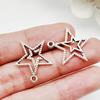 Lote de 50 colgantes antiguos de plata hueca con forma de estrella de cinco puntas y cuatro estrellas, hechos a mano, creativos, para hacer tú mismo, fabricantes de accesorios de joyería al por mayor.