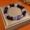 Pulseira Versátil de Cristal Natural Otimizada com Contas de Cristal Nicho Joia de Moda de Luxo Leve Atacado para Mulheres