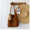 Bolso Nuevo de Pana para Mujer Otoño/Invierno, Mochila Estilo Artístico de Nicho para Estudiante, Bolso de Mujer de Gran Capacidad