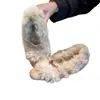Versión de cuero suave ~ Zapatos de pelo de camelia estilo francés, punta fina, sin cordones, con forro de felpa y tacón oculto, bailarinas Mary Jane