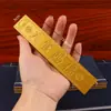 Aleación Cinco Emperadores Dinero Regla Oficial Celestial Bendición Caligrafía Cuatro Tesoros del Estudio Regla Adorno de Metal Regla Regalo para Hombres