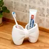 Estante de Almacenamiento de Cepillos de Dientes de Escritorio Organizador de Tocador de Baño Soporte para Cepillo de Dientes y Pasta de Dientes Caja de Soporte de Almacenamiento Soporte para Cepillo de Dientes