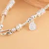 Pulsera de Plata S925 Rey Ciervo Dorado Moda Artística Gota de Agua Ruyi Paz Pequeño Gordo Candado de la Fortuna Trenzado Hecho a Mano DIY