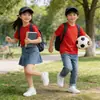 Camiseta de Manga Corta de Verano para Niños y Niñas, Algodón Puro, Corte Holgado, Hombro Caído, Estilo Versátil Academy de Rendimiento