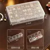 Caja de Almacenamiento para Pendientes Pendiente Accesorios para Orejas Joyería Cuentas Accesorios para Uñas Antioxidante Portátil Transparente Mini Caja Pequeña