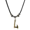 Collar con Colgante de Hacha Tejido Retro Accesorios de Hip-Hop de Moda para Hombre Cadena Larga para Suéter Nuevos Accesorios de Otoño e Invierno