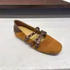 2026 Nuevos Zapatos Mary Jane de Estilo Coreano con Hebilla de Cinturón, Punta Redonda y Tira Cruzada para Mujer, Zapatos Planos de Ballet de Suela Baja